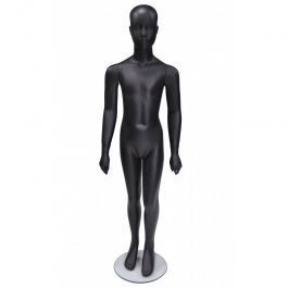CHILD MANNEQUINS - ABSTRACT MANNEQUIN : Black finish 8 years old kid mannequin