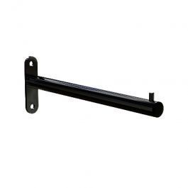 RETAIL DISPLAY FURNITURE - SLATWALL AND FITTINGS : Black front solo bar 29.5 cm