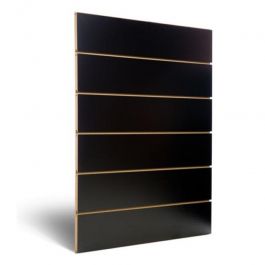 RETAIL DISPLAY FURNITURE : Black grooved panel 20 cm