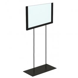 CLOTHES RAILS - POSTER HOLDER AND SIGNAGE : Black high format a5 poster display