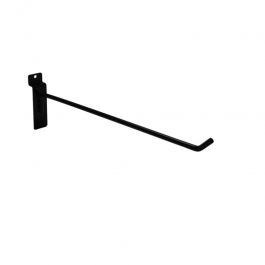 RETAIL DISPLAY FURNITURE - SLATWALL AND FITTINGS : Black hook for grooved panel 25 cm