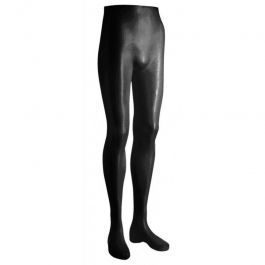 ACCESSORIES FOR MANNEQUINS - MALE LEG MANNEQUINS : Black male mannequin leg in plastic
