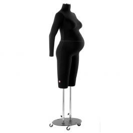 FEMALE MANNEQUIN BUST : Black pregnant woman mannequin bust