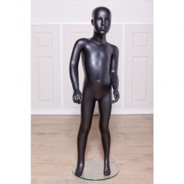 CHILD MANNEQUINS : Black satin finish child mannequin 6 years old