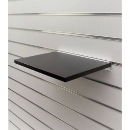 RETAIL DISPLAY FURNITURE - SLATWALL AND FITTINGS : Black shelf for grooved panel  30x40cm