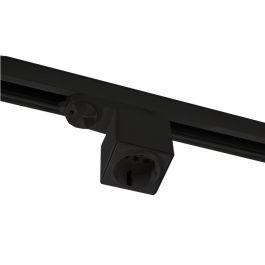 RETAIL LIGHTING SPOTS - RAILS & ACCESSORIES : Black socket for three-phase rail