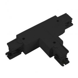 RETAIL LIGHTING SPOTS : Black t-connector for three-phase led track