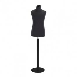 CHILD MANNEQUIN BUST - TAILORED BUST KIDS : Black tailored bust for kids 10-12 years