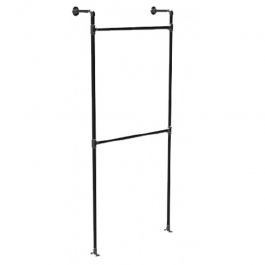 Racks plumbing pipe industrial style Black wardrobe bar for clothes Portants shopping