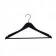 Image 0 : x25  Black wooden hangers with ...
