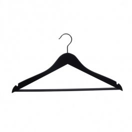 Wooden coat hangers 25  Black wooden hangers 44 cm Cintres magasin