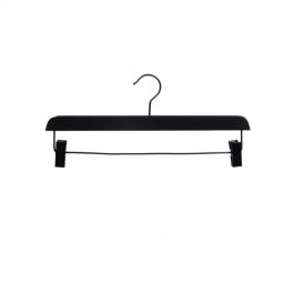 Wooden coat hangers 10 Black wooden hanger for pants 38 cm Cintres magasin