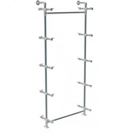 Racks plumbing pipe industrial style board wall construction kit GIDKIT4 Portants shopping