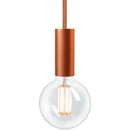 SISTEMAS DE LAMPARAS PARA NEGOCIOS - LAMPARAS DE SUSPENSION LED : Bombilla de filamento led con suspensión de cobre