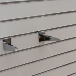 RETAIL DISPLAY FURNITURE - SLATWALL AND FITTINGS : Bracket for slawall shelves x15cm