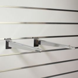 RETAIL DISPLAY FURNITURE - ACCESSORIES FOR SLATWALLS : Bracket for slawall shelves x350mm