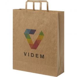 TAILORED MADE PACKAGING - CUSTOM PAPER BAGS : Brown paper bag 80-90g large size 32x12x40 cm