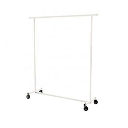 PERCHEROS PARA TIENDAS - PERCHEROS CON RUEDA : Burro ropa xxl blanco plegable de lujo