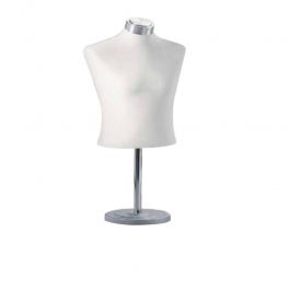MALE MANNEQUIN BUST - BUST : Bust short mannequin man in ivory elasthanne