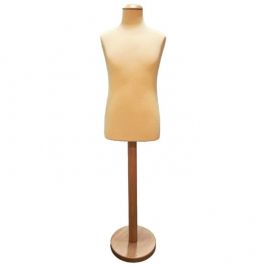 BUSTE MANNEQUIN ENFANT - BUSTES COUTURE ENFANT : Buste couture 10-12 ans base ronde en bois