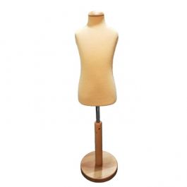 BUSTE MANNEQUIN ENFANT : Buste couture enfant avec tissu beige 6-8 ans