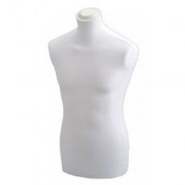 BUSTE MANNEQUIN HOMME - BUSTES COUTURE : Buste couture homme tissu blanc sans base