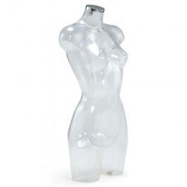 BUSTE MANNEQUIN FEMME - BUSTES PLASTIQUE : Buste femme transparent