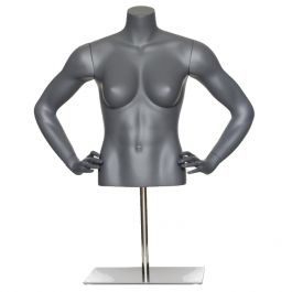 BUSTE MANNEQUIN FEMME : Buste mannequin femme sport avec base