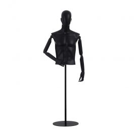 Bustes Buste mannequin vitrine homme avec tête et base metal Bust shopping