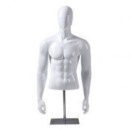 BUSTI DI MANICHINI UOMO - BUSTI : Busti uomo con testa colore bianco