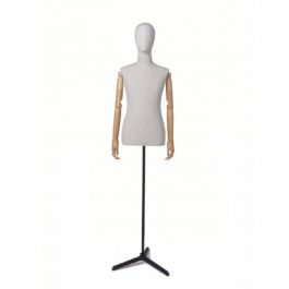 Busto sartoriale Busto maschile con braccia su base tripode Bust shopping