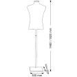 Image 1 : Busto manichino uomo in tessuto ...