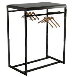 RETAIL DISPLAY FURNITURE - CENTRAL STORE GONDOLAS : Central black gondola with black top shelf