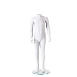 CHILD MANNEQUINS - HEADLESS MANNEQUINS : Child mannequin without head white matte 5-6 years