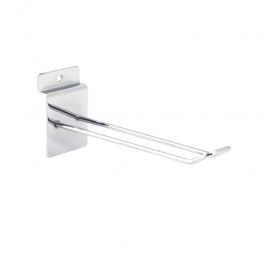 RETAIL DISPLAY FURNITURE - ACCESSORIES FOR SLATWALLS : Chrome-plated euro hook 15cm
