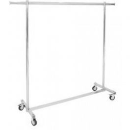 Hanging rails with wheels Chromed clothing rack with wheels 150-220cm Portants shopping