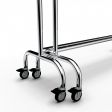 Image 2 : Chromed clothing rails for store ...