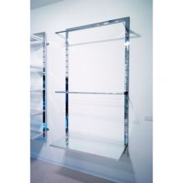 RETAIL DISPLAY FURNITURE - WALL GONDOLAS : Chromed wall gondola