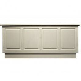 COUNTERS DISPLAY & GONDOLAS : Classic white store counter 250 x 100 x 60cm