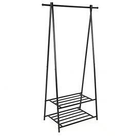 CLOTHES RAILS - CLOTHING RAIL WARDROBE : Clothes rack metal wardrobe with support 2 levels