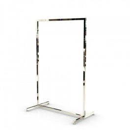 CLOTHES RAILS - CLOTHING RAIL STRAIGHT : Clothes rail square chrome finish 90cm x 155cm