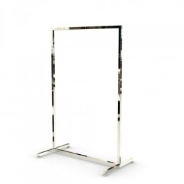 CLOTHES RAILS : Clothes rail square chrome finish 90cm x 155cm