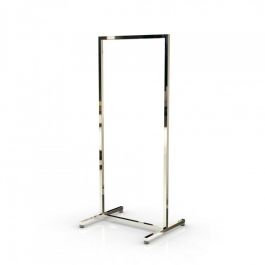 Clothing rail straight Clothes rail square chrome finish 60cm x 155cm Portants shopping