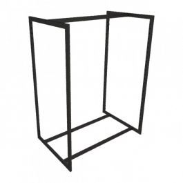 RETAIL DISPLAY FURNITURE : Clothing rack black metal finish h140 x 104 x 60 cm