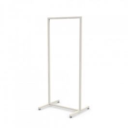 CLOTHES RAILS : Clothing rack white metal finish 60cm x 155cm