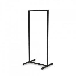 Clothing rail straight Clothing rail black color finish 60cm x 155cm Portants shopping