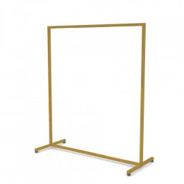 CLOTHES RAILS : Clothing rail gold finish - 120cm x height 155cm