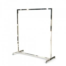 CLOTHES RAILS - CLOTHING RAIL STRAIGHT : Clothing rail square chrome finish 120cm x 155cm