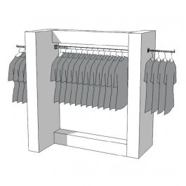 CLOTHES RAILS : Clothing rail wardrobe s-r-pr-010