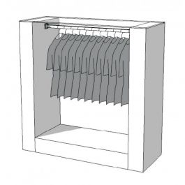 CLOTHES RAILS : Clothing rail wardrobe s-r-prs-001